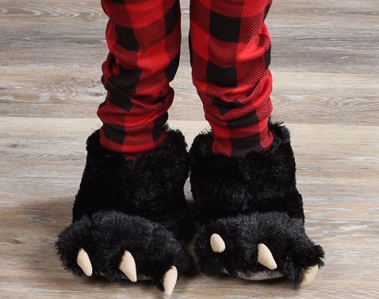 black bear slippers